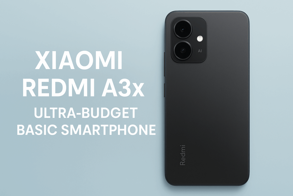 Help me generate a new unique featured image of 1200 x 628 pixels to use for this Technology blog post, “Xiaomi Redmi A3x: Ultra-Budget Basic Smartphone”